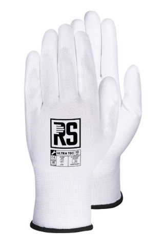 RĘKAWICE NYLON + POLIURETAN ULTRA TEC (RNYPO) BIAŁA R.10