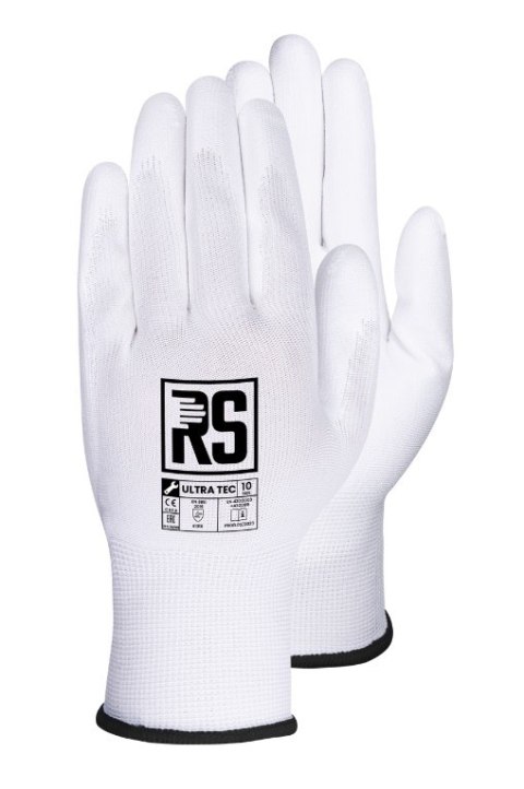 RĘKAWICE NYLON + POLIURETAN ULTRA TEC (RNYPO) BIAŁA R.9
