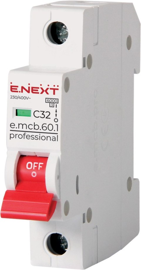 WYŁĄCZNIK NADPRĄDOWY MCB.PRO60 1P C32A 6KA