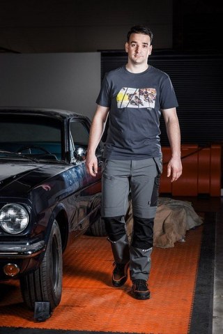 T-SHIRT Z NADRUKIEM MOTOR ROZMIAR XXL