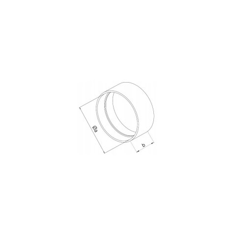 ŁĄCZNIK KANAŁU OKRĄGŁEGO Z ZAWOREM ZWROTNYM 125MM