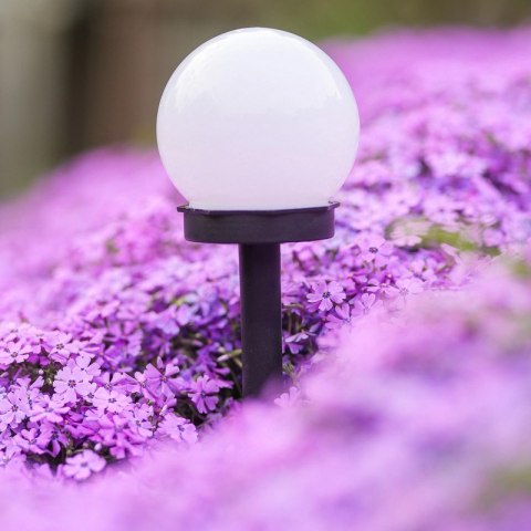 LAMPA SOLARNA KULA ATRIS BIAŁA 10CM RGB