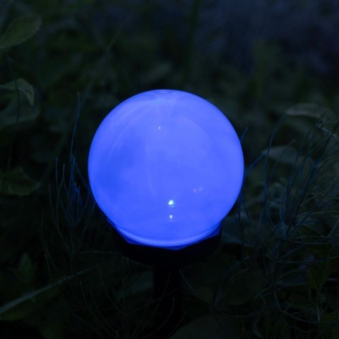 LAMPA SOLARNA KULA ATRIS BIAŁA 10CM RGB