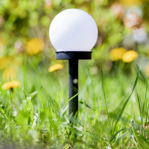 LAMPA SOLARNA KULA ATRIS BIAŁA 10CM RGB