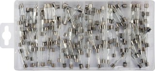 ZESTAW BEZPIECZNIKÓW SZKLANYCH 6X30MM 120 SZTUK MIX